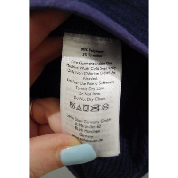 Eddie Bauer First Ascent Men's High Route Grid Fleece Full Zip Navy/Orange M - Picture 7 of 7